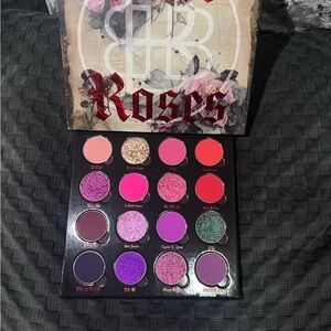 Roses Eyeshadow Palette - Bold Pink, Red, and Purple Hues